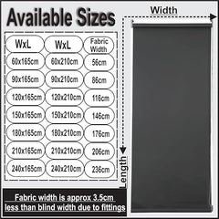 Dark Grey Thermal Blackout Roller Blind – UV Shield