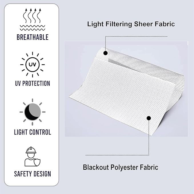 White Day & Night Zebra Roller Blinds - Light Control