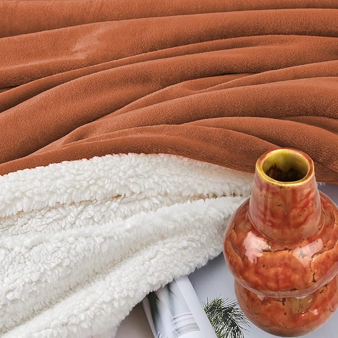Fluffy Faux Fur Sherpa Fleece Blanket – Soft & Cozy