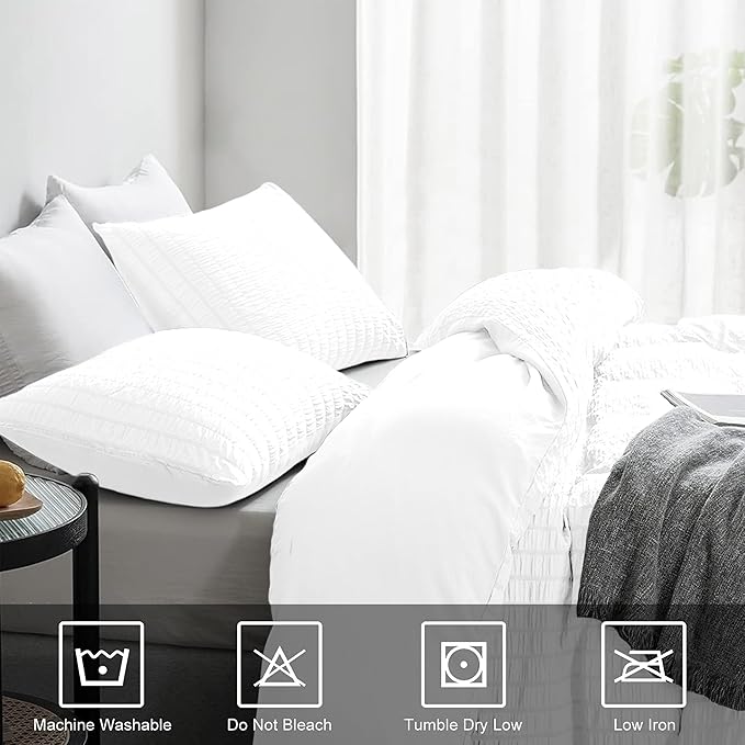 Hotel Quality Polycotton Seersucker Duvet Cover