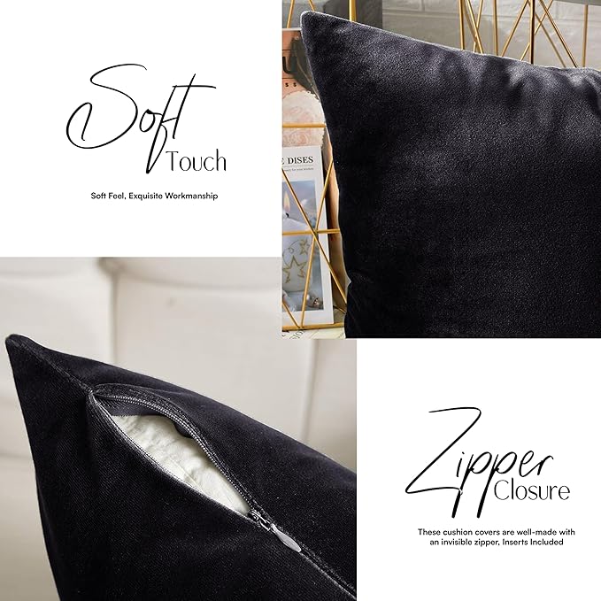 2 Pack Velvet Cushion Covers – 18x18 Inch Soft Touch
