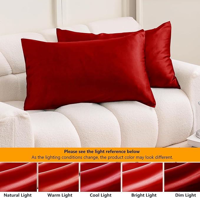 2 Pack Satin Silk Pillowcases – 50x75cm, Soft & Cool