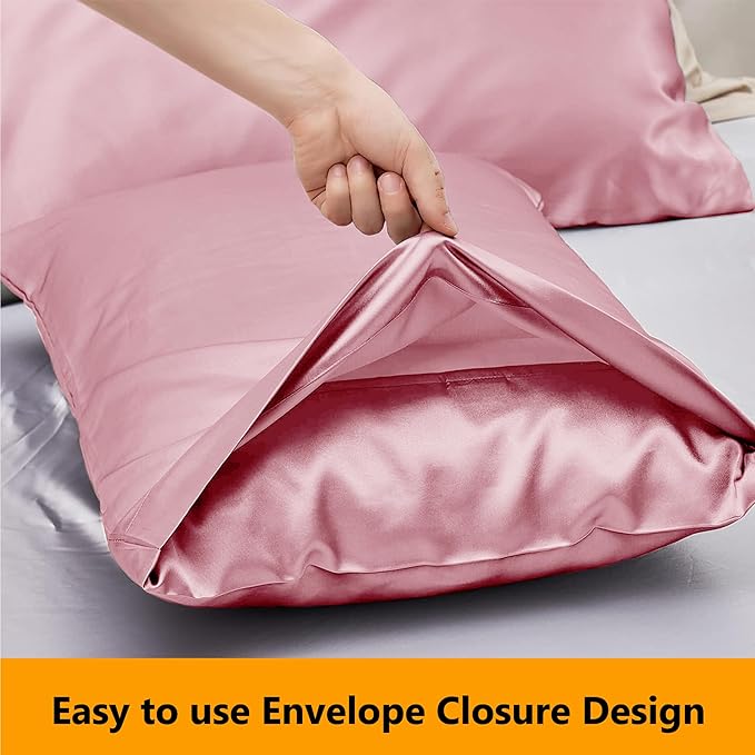2 Pack Satin Silk Pillowcases – 50x75cm, Soft & Cool