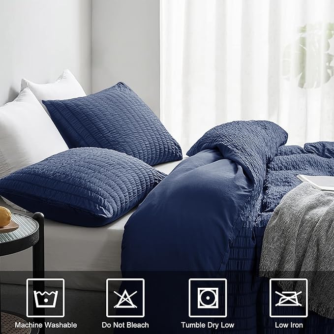 Hotel Quality Polycotton Seersucker Duvet Cover