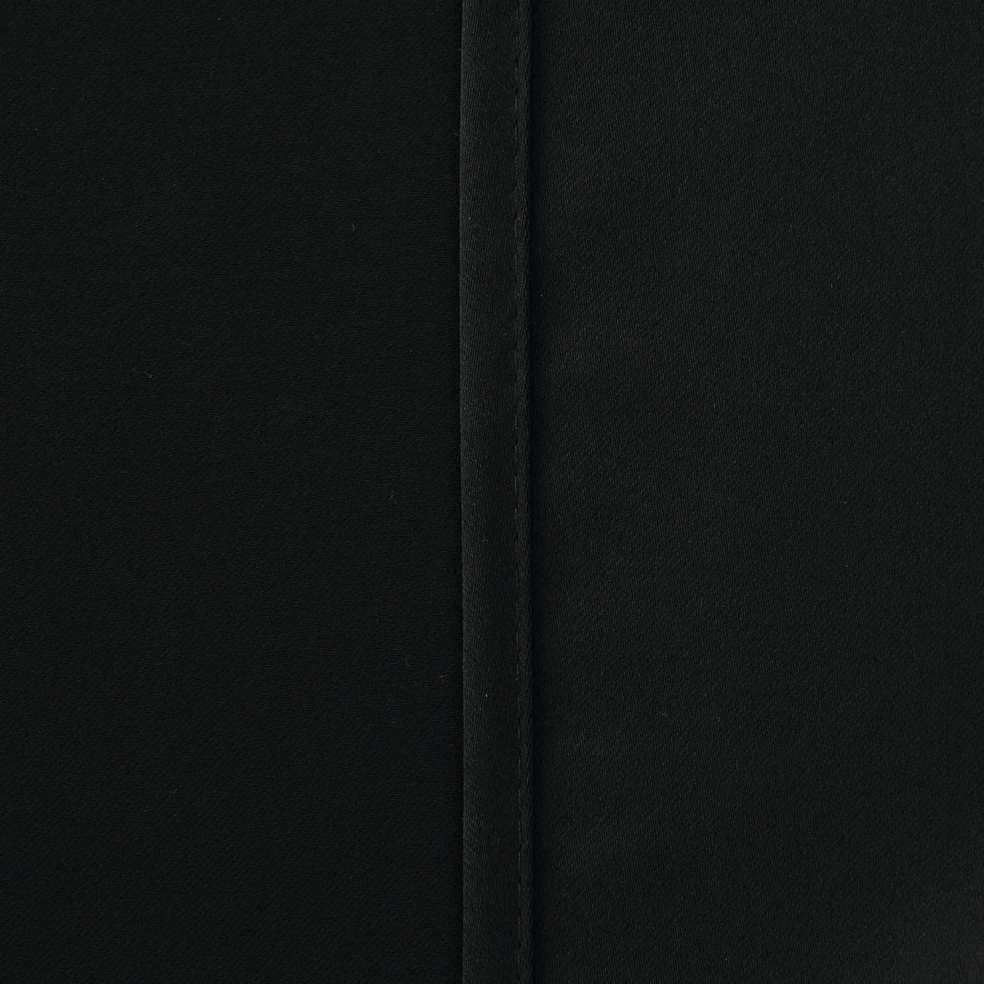 Black Microfiber Blackout Curtains 2 Panels with Eyelets and Tie Backs