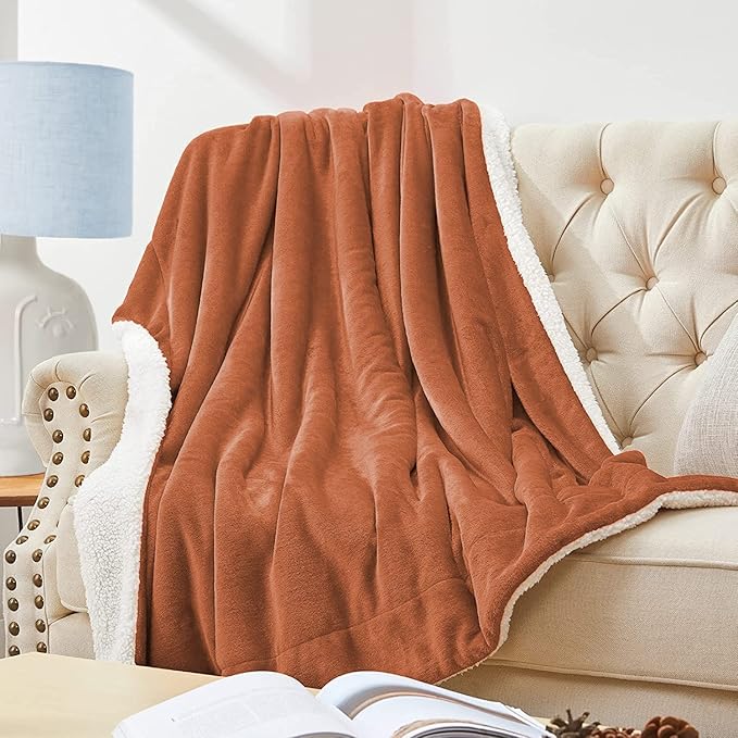 Fluffy Faux Fur Sherpa Fleece Blanket – Soft & Cozy