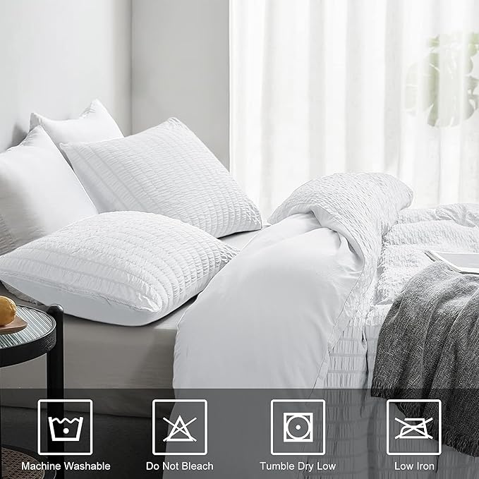 Hotel Quality Polycotton Seersucker Duvet Cover