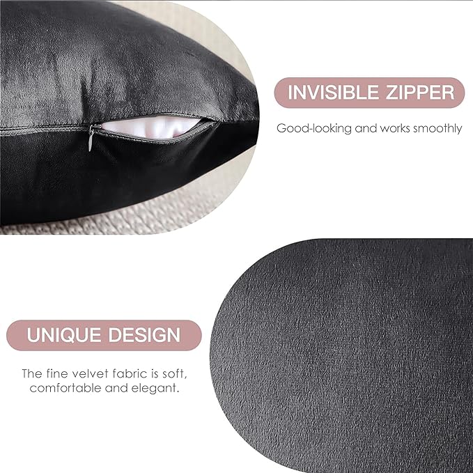 2 Pack Velvet Cushion Covers – 18x18 Inch Soft Touch