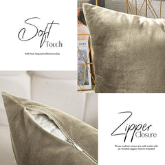 2 Pack Velvet Cushion Covers – 18x18 Inch Soft Touch