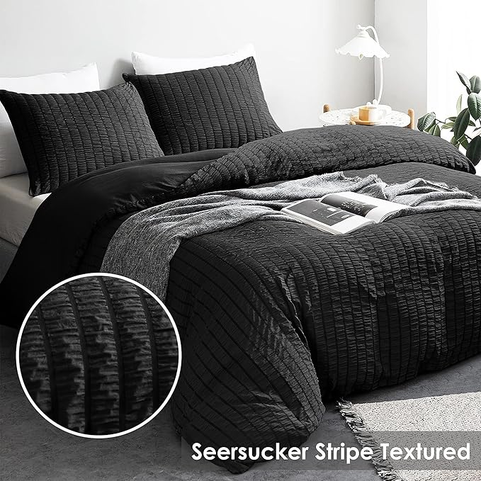 Hotel Quality Polycotton Seersucker Duvet Cover