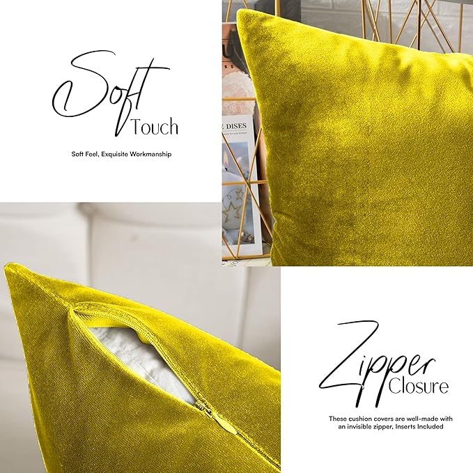 2 Pack Velvet Cushion Covers – 18x18 Inch Soft Touch