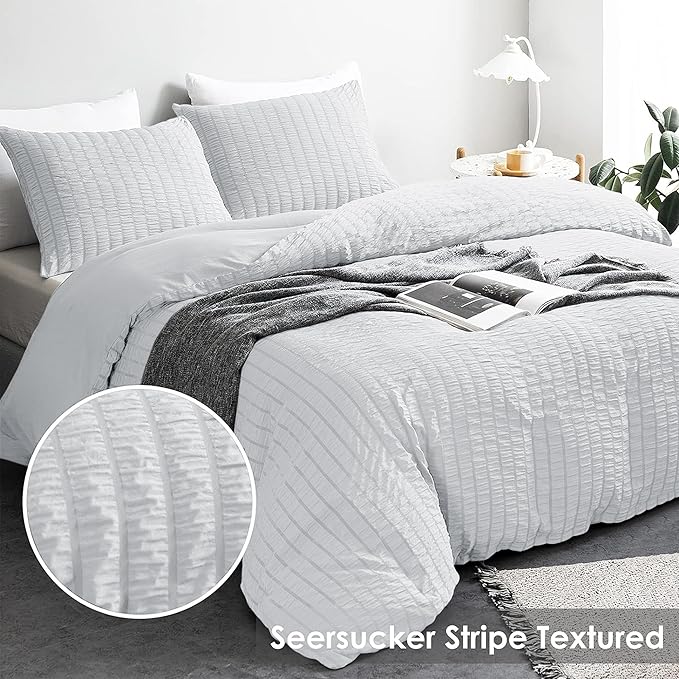 Hotel Quality Polycotton Seersucker Duvet Cover