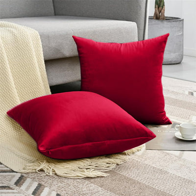 Pack of 2 Velvet Cushion Covers 18x18 inch