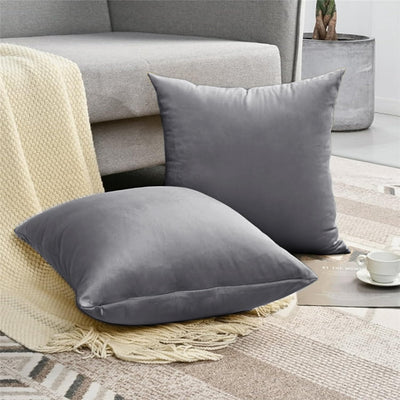 Pack of 2 Velvet Cushion Covers 18x18 inch