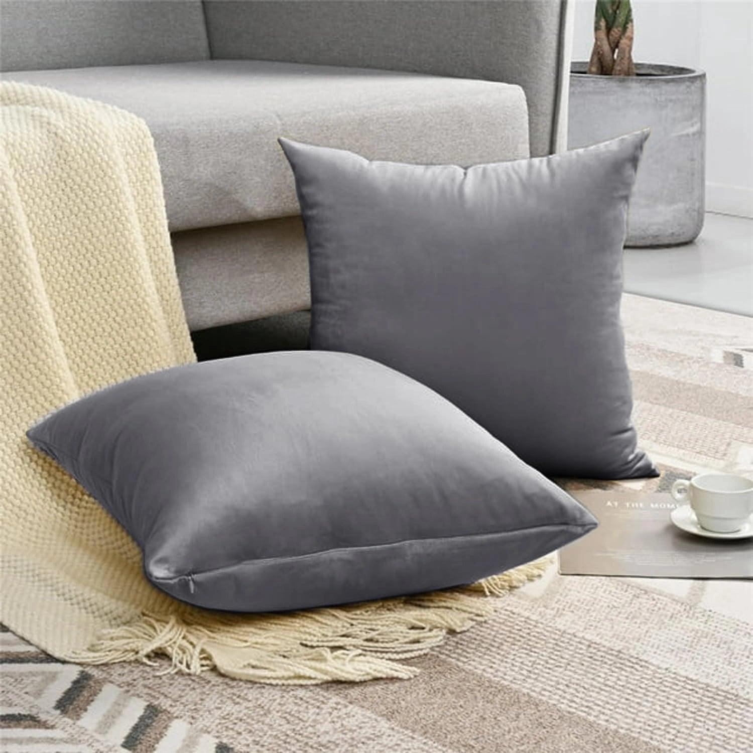 2 Pack Velvet Cushion Covers – 18x18 Inch Soft Touch