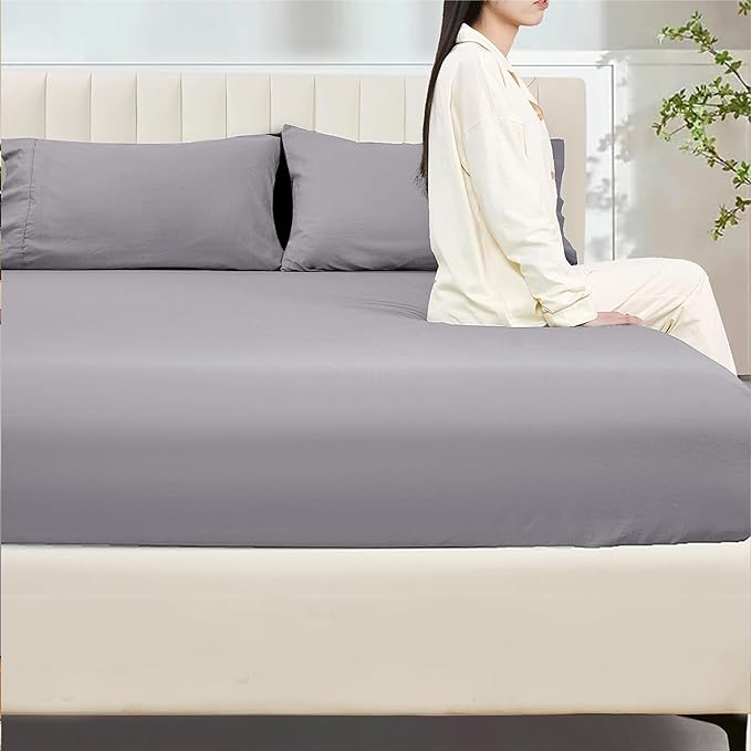 Fitted Sheet Cotton grey 1