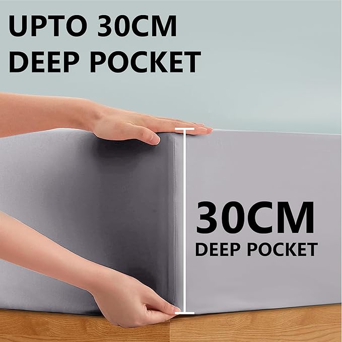Fitted Sheet Cotton grey 2