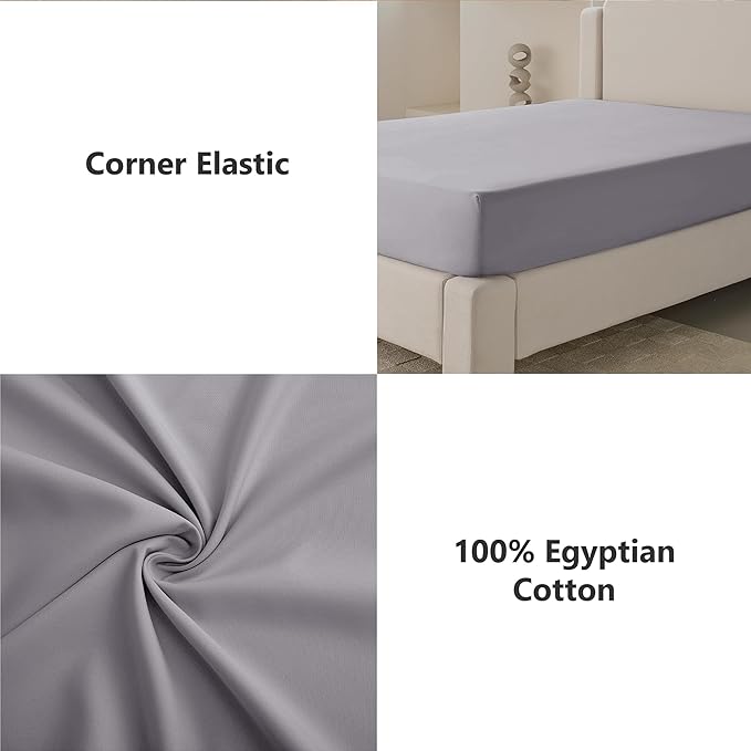 Fitted Sheet Cotton grey 3