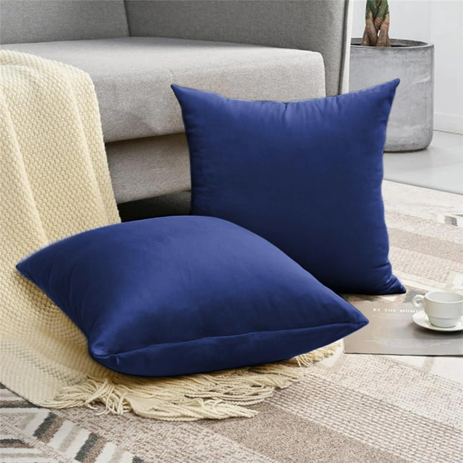 Elegant velvet cushion covers in rich texture and soft finish, perfect for upscale home decor