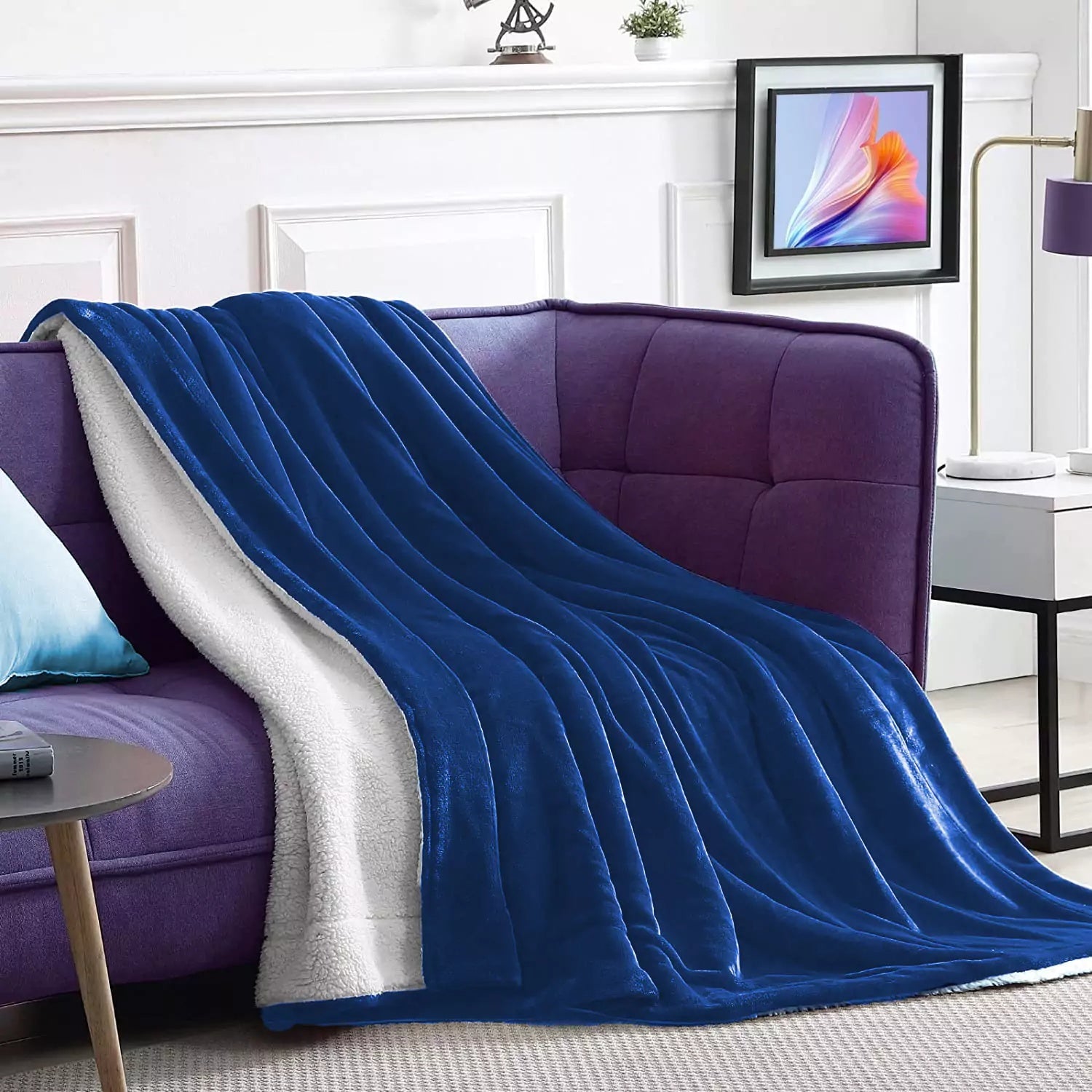 Fluffy Faux Fur Sherpa Fleece Blanket – Soft & Cozy