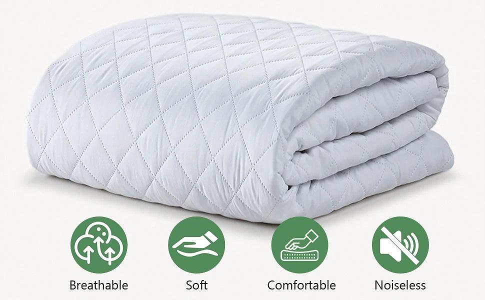  Breathable polyester fabric mattress protector with smooth finish