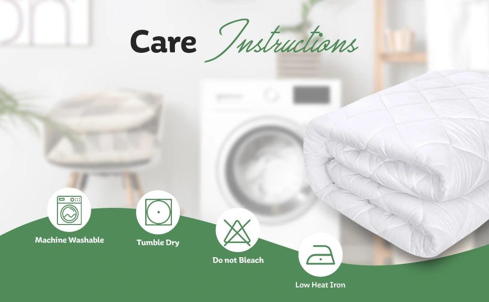  Machine washable microfiber mattress cover shown folded