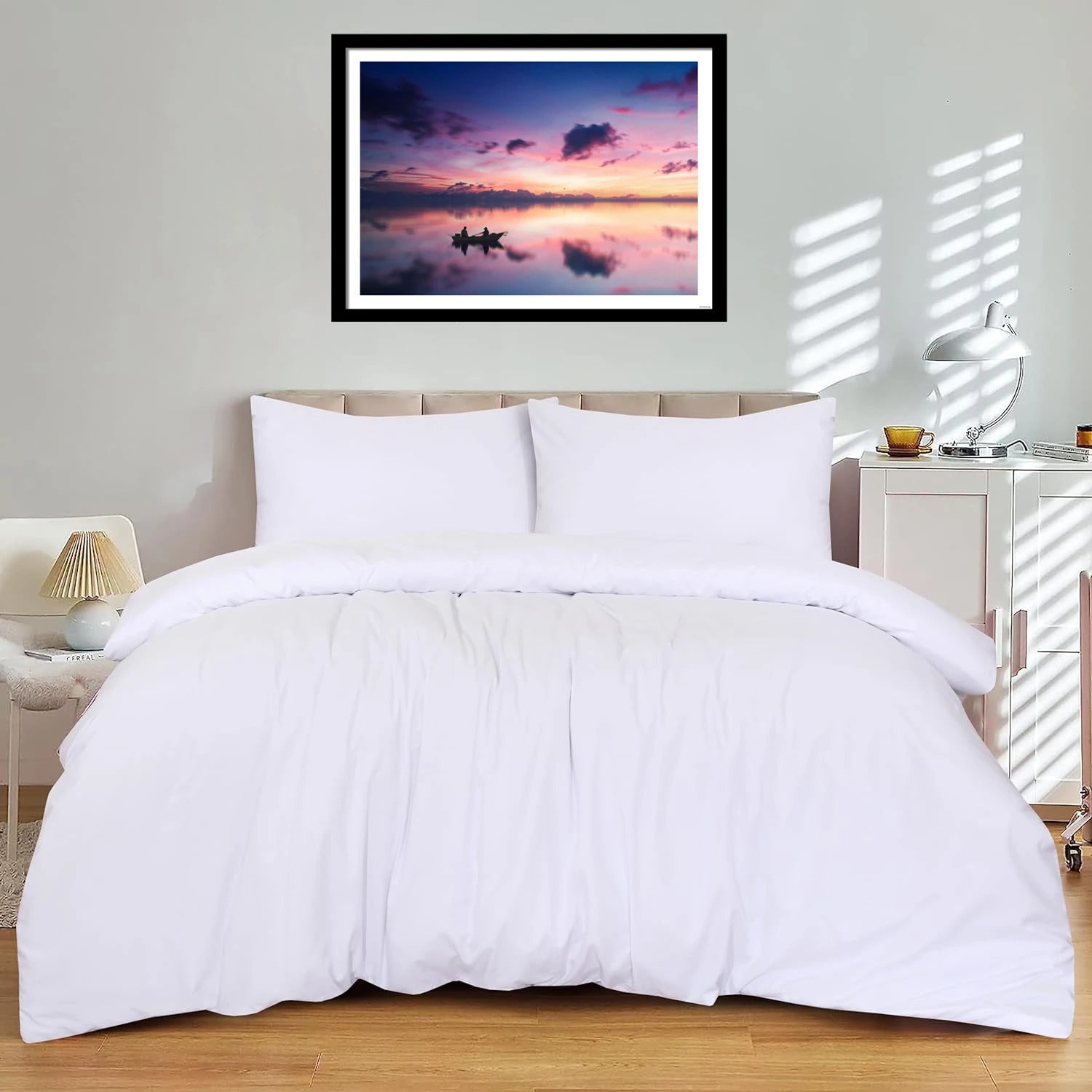 Plain Microfiber Duvet Cover Set + Pillowcases