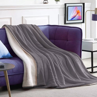 Fluffy Faux Fur Sherpa Fleece Blanket – Soft & Cozy