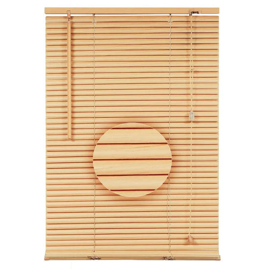 Natural PVC Venetian Blinds 25mm Slats Wood Grain Effect Window Blind