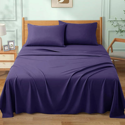 King size hotel quality cotton flat sheet on a bed

