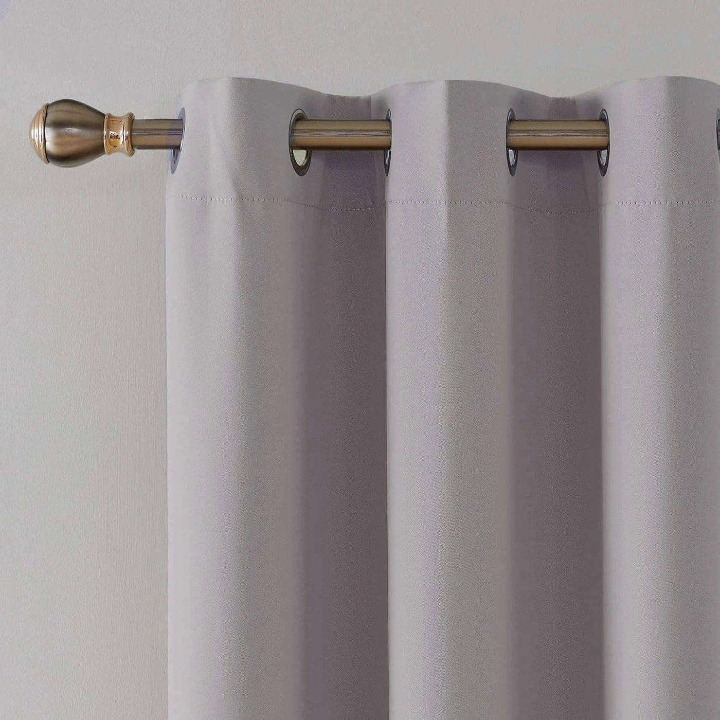  Eyelet top design of silver blackout curtains for smooth curtain rod movement