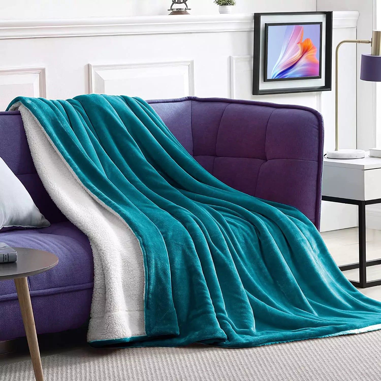 Fluffy Faux Fur Sherpa Fleece Blanket – Soft & Cozy